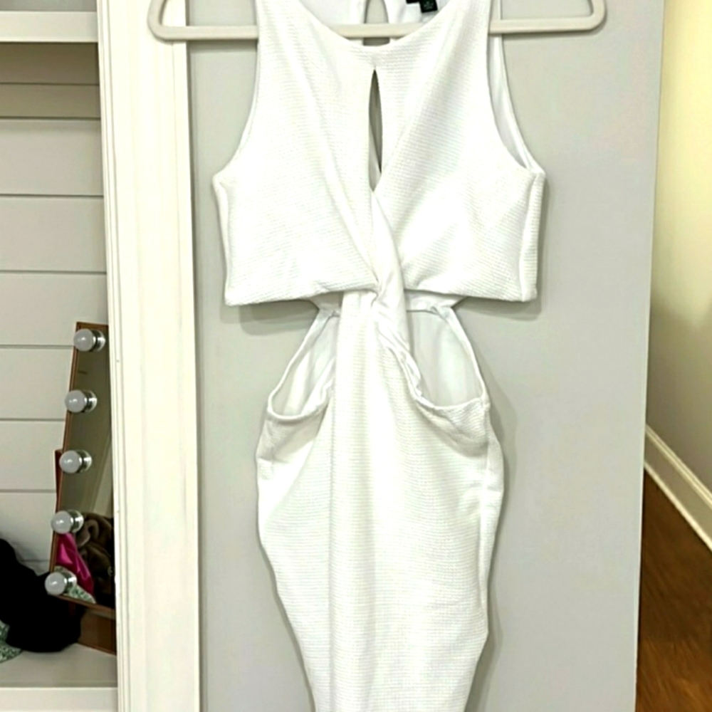 Wild Fable KeyHole Cut Out White Dress